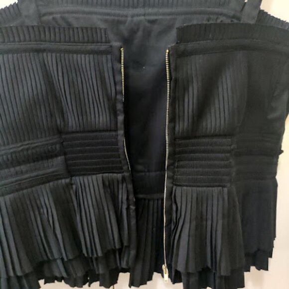 WHITE HOUSE BLACK MARKET Ruffle Poplin Peplum Bustier Babydoll CroppedTop 14 - Picture 9 of 15